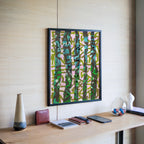 Broken Beat 11 abstract wall art print styled in a modern interior