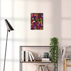Broken Beat 12 abstract wall art print shown to scale at 30 x 40 cm