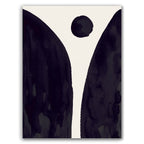 Composition in Ink 08 – pure abstract giclée art print in black ink, contemporary minimalist wall art, portrait format, 45×60 cm, Open Wall Studio Studies in Ink collection