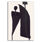 Ink Composition 05 black vertical abstract wall art print on fine art paper