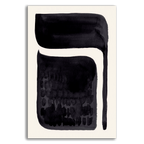 Ink Composition 06 black vertical abstract wall art print on fine art paper