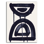 Ink Composition 07 black vertical abstract wall art print on fine art paper