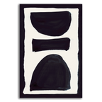 Ink Composition 17 black vertical abstract wall art print on fine art paper